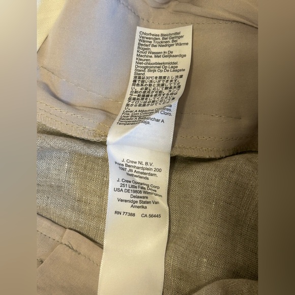 J.Crew NWOT SZ 6 100% NATURAL LINEN Wide-leg Essential Pant 100% linen - Picture 15 of 15
